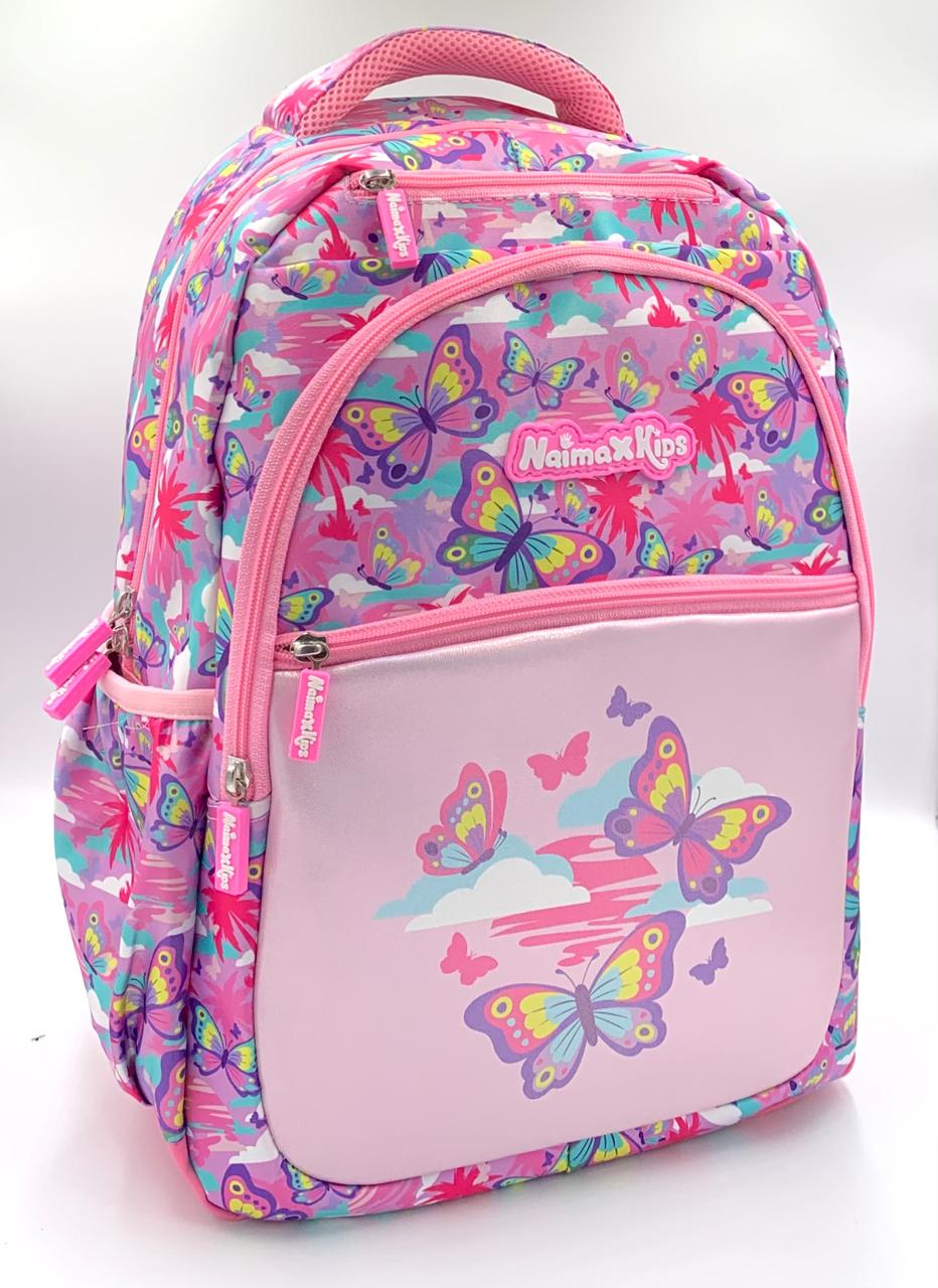Naimax Kids Tas Ransel Anak SD Karakter Butterfly pink | Tas Sekolah Anak Favorit Anak - Gambar 6