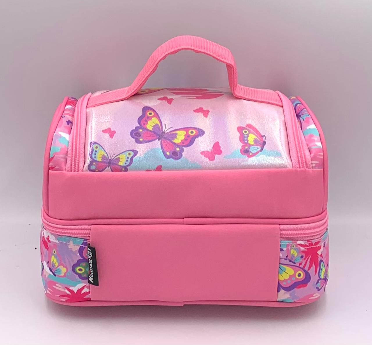 Naimax Kids Lunch Bag Anak Perempuan Karakter Butterfly Pink | Tas Bekal Sekolah Girl Trendy - Gambar 7