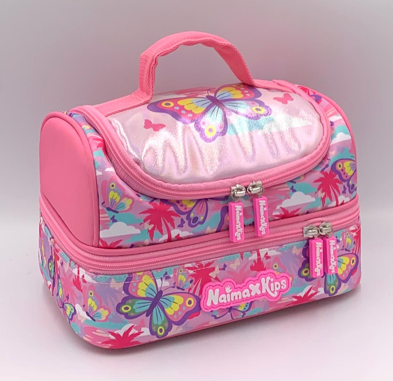 Naimax Kids Lunch Bag Anak Perempuan Karakter Butterfly Pink | Tas Bekal Sekolah Girl Trendy - Gambar 5
