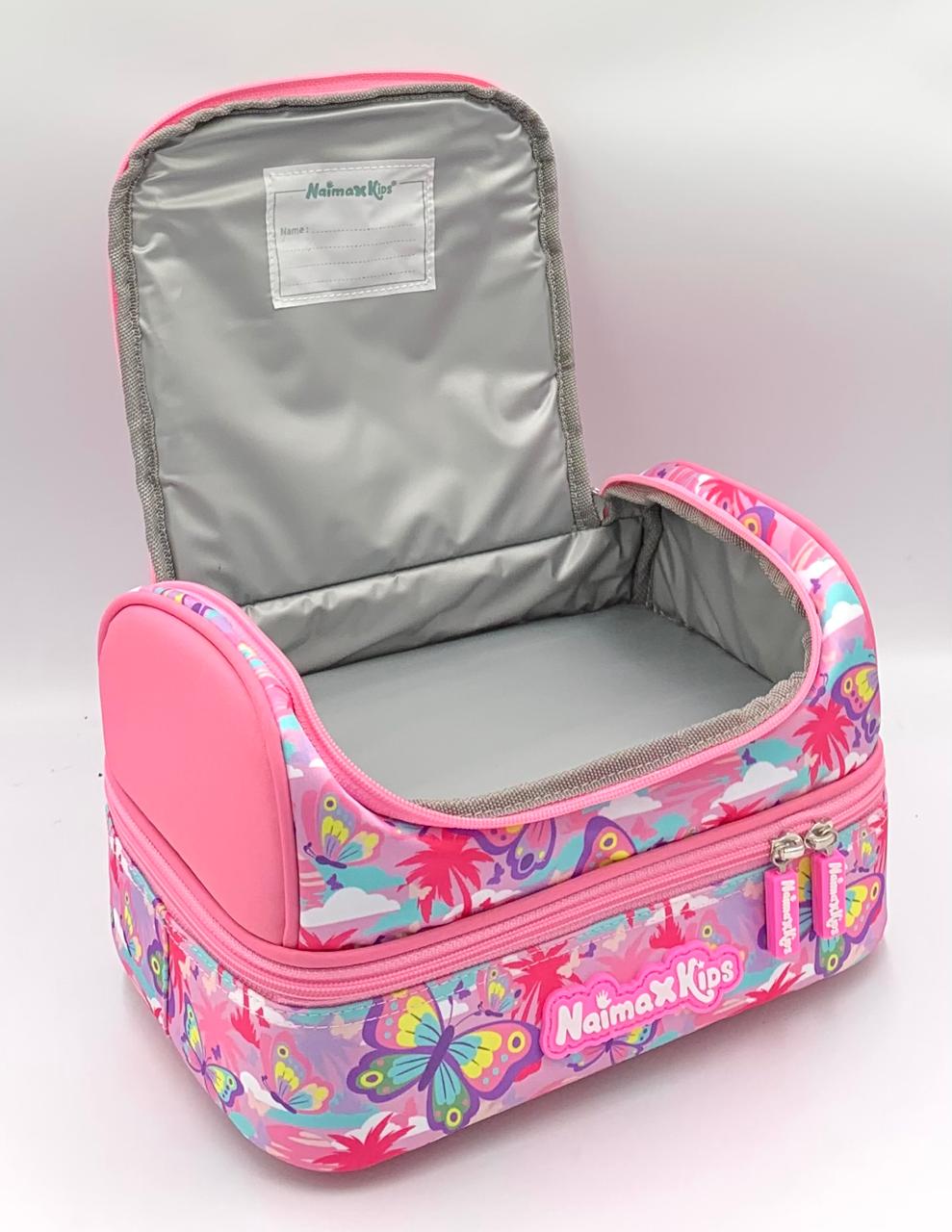 Naimax Kids Lunch Bag Anak Perempuan Karakter Butterfly Pink | Tas Bekal Sekolah Girl Trendy - Gambar 4