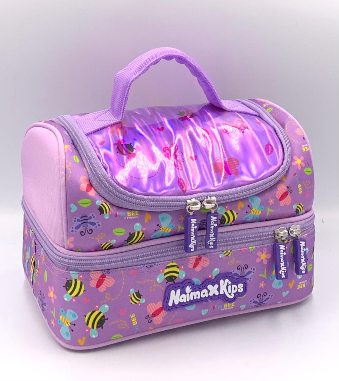 Naimax Kids Tas Bekal Anak Perempuan Lunch Bag Anak TK SD | Tas Bekal Anak Karakter Honey Purple - Gambar 8