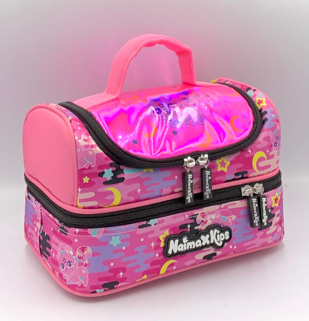 Naimax Kids Tas Bekal Anak Perempuan Karakter Cat Pink | Lunch Bag Anak Motif Kartun Cute - Gambar 8