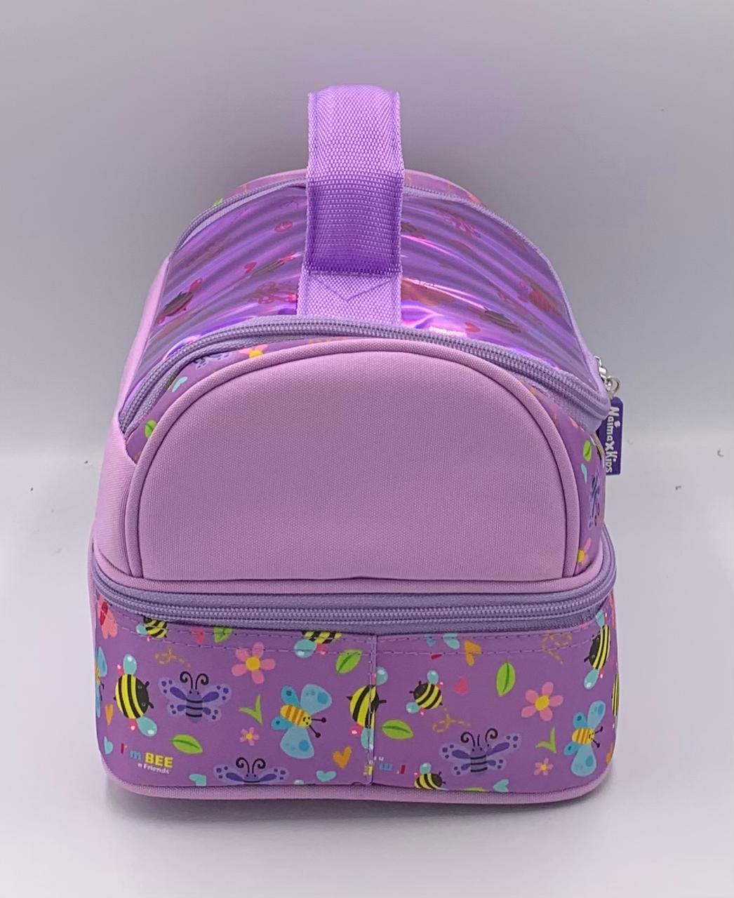 Naimax Kids Tas Bekal Anak Perempuan Lunch Bag Anak TK SD | Tas Bekal Anak Karakter Honey Purple - Gambar 7