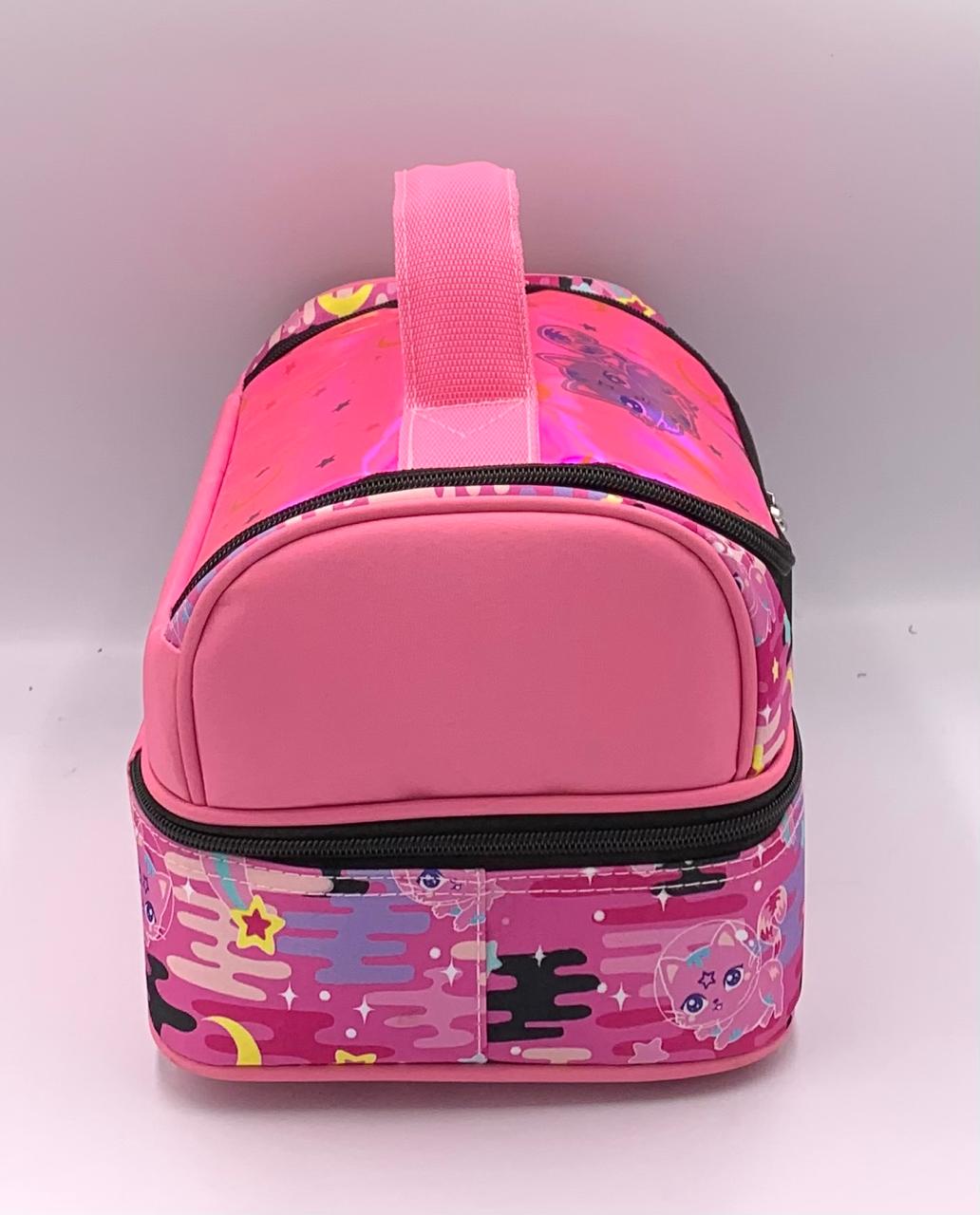 Naimax Kids Tas Bekal Anak Perempuan Karakter Cat Pink | Lunch Bag Anak Motif Kartun Cute - Gambar 7