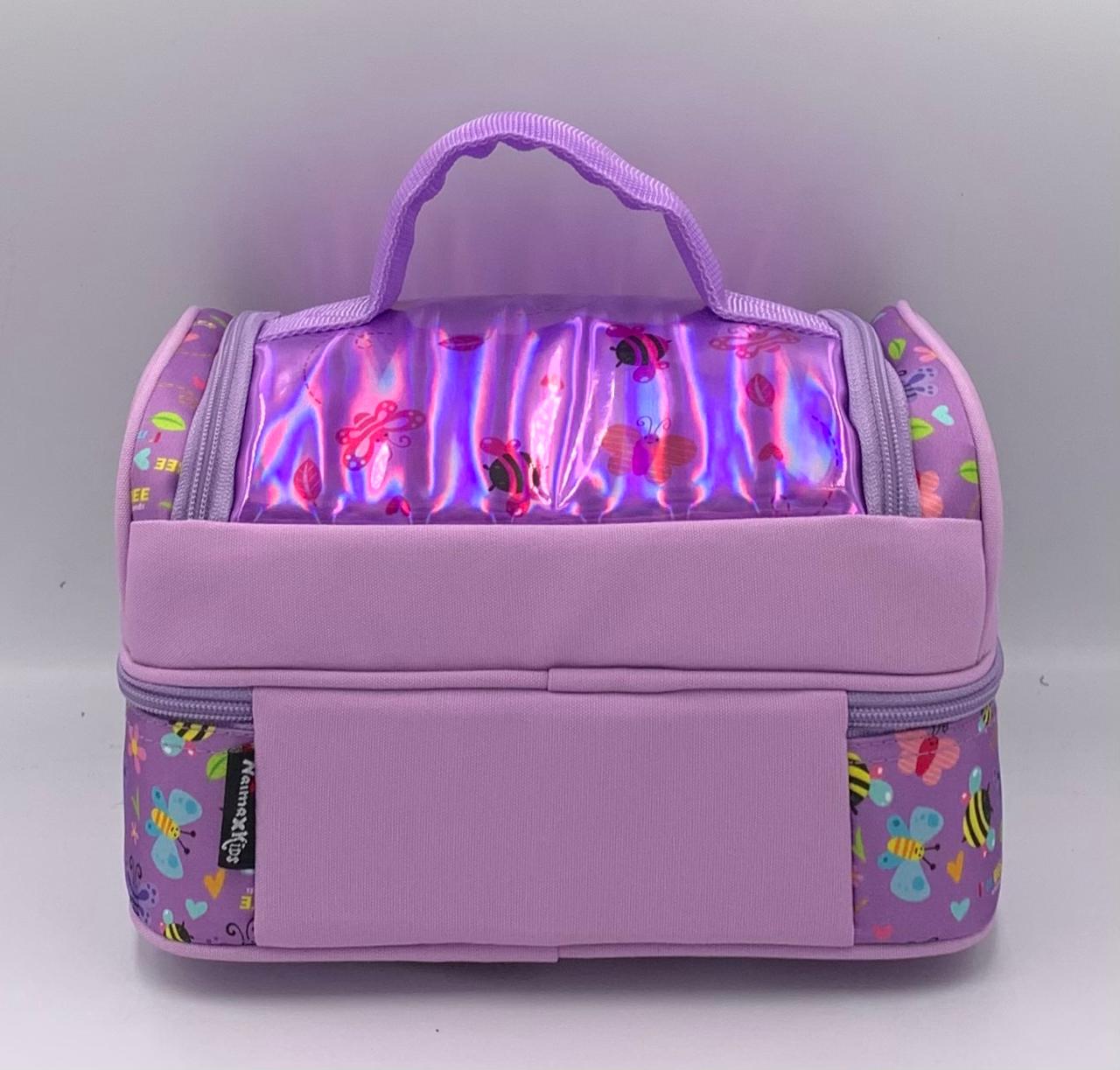 Naimax Kids Tas Bekal Anak Perempuan Lunch Bag Anak TK SD | Tas Bekal Anak Karakter Honey Purple - Gambar 6